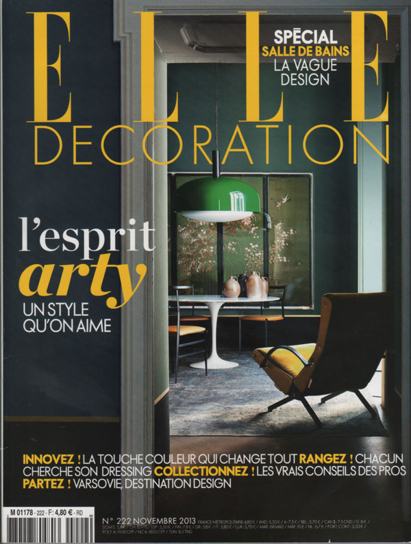 La Presse en parle : ELLE DECO novembre 2013 - reportage Clmence Leboulanger