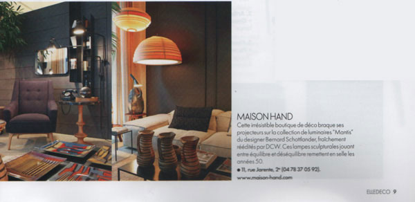 La Presse en parle : ELLE DECO novembre 2013 - reportage Clmence Leboulanger