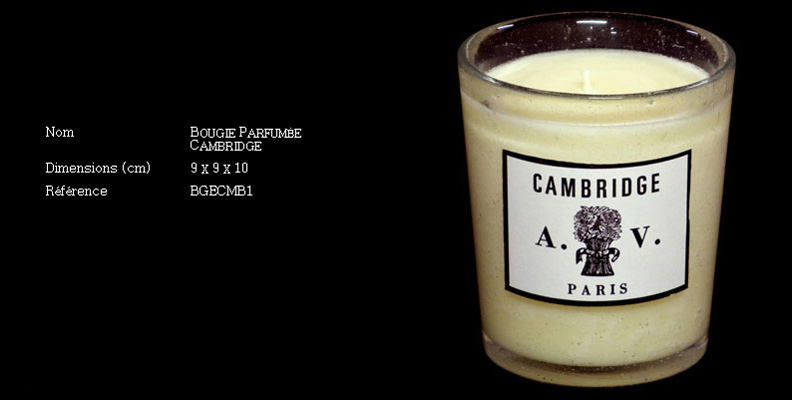 HAND Lyon - design et mobilier contemporain - autres produits - Astier de Villate - bougies parfumes - ref Cambridge - verres souffls de Murano