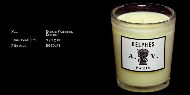 HAND Lyon - design et mobilier contemporain - autres produits - Astier de Villate - bougies parfumes - ref Delphes - verres souffls de Murano
