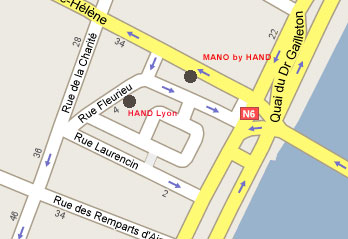 HAND - plan d'acc�s aux magasins