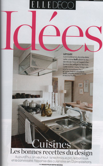 Maison Hand -la presse en parle - ELLE DECO octobre 2011
