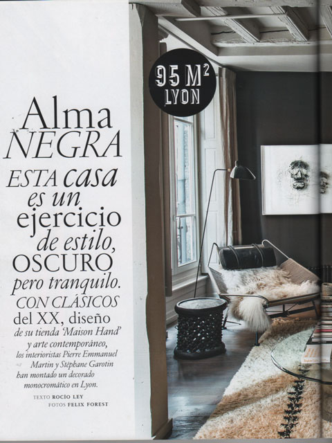 La Presse parle de MAISON HAND : AD ESPAGNE janvier 2015 - Texte Rocio LEY Photos Felix FOREST