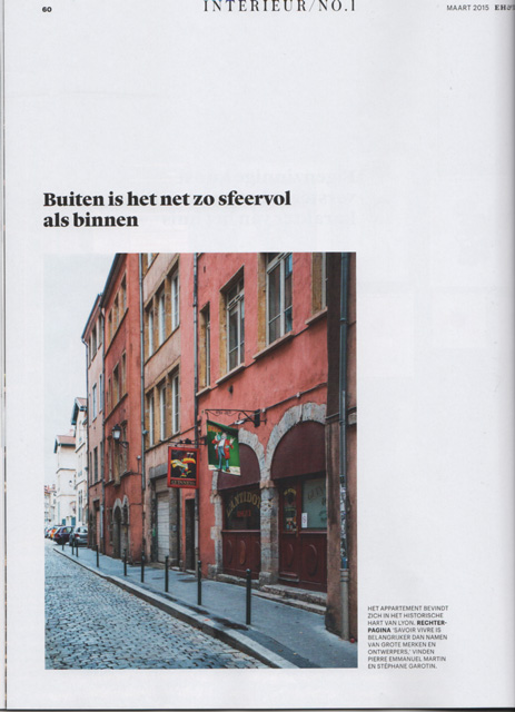 La Presse hollandaise parle de MAISON HAND : EIGEN HUIS INTERIEUR mars 2015 - texte Tessa Pearson - photos Felix Forest/Living Inside