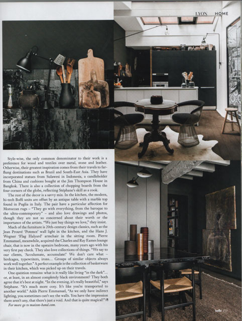 La presse parle de Maison Hand - Belle Australia juin-juillet 2014 - textes Ian Phillips Photos : Felix Forest