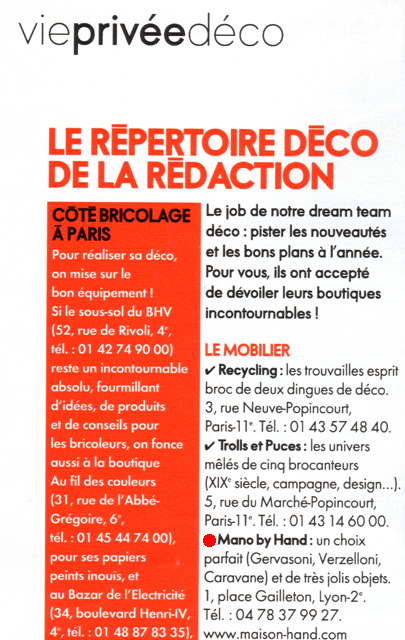 HAND dans le rpertoire DECO de la rdaction de ELLE