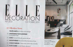 La presse en parle : ELLE DECO octobre 2011