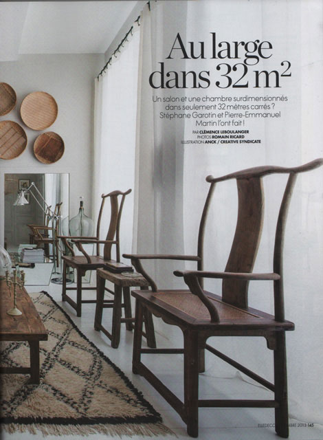 MAISON HAND Lyon - ELLE DECO septembre 2013 - 3 petits espaces  ides