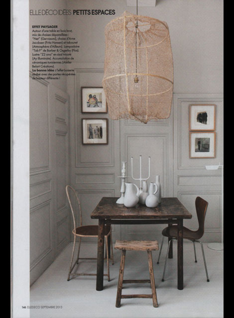 MAISON HAND Lyon - ELLE DECO septembre 2013 - 3 petits espaces  ides