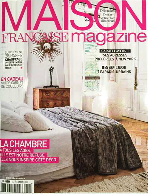 La Presse Franaise parle de MAISON HAND : MAISON FRANCAISE MAGAZINE rentre 2015 - photos Felix Forest