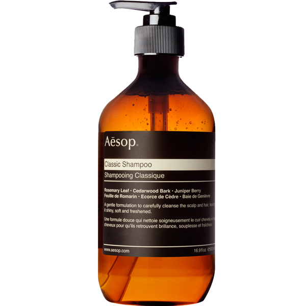 Maison Hand prsente les produits AESOP - shampoing classique (feuille de romarin, corce de cdre et baie de genivre)