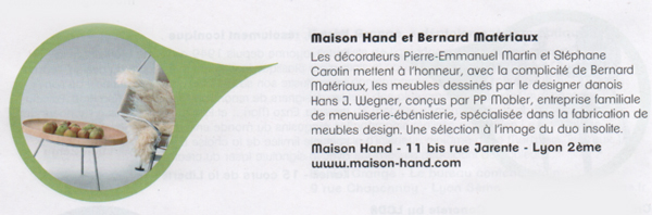 MAISON HAND Lyon - DomoDeco et DESIGN TOUR - la parenthse Lyonnaise