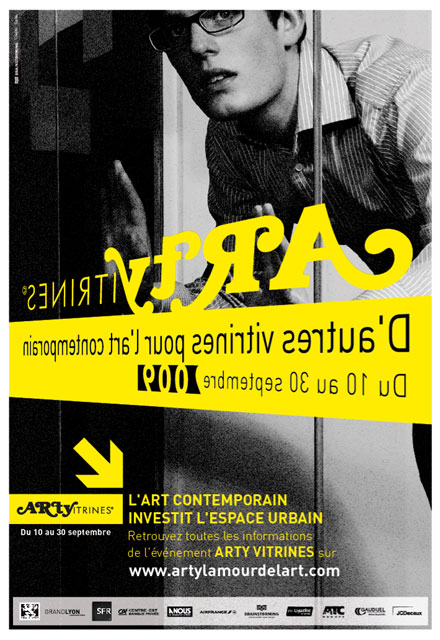 campagne d'affichage pour ARTY Vitrines, du 10 au 30 septembre 2009