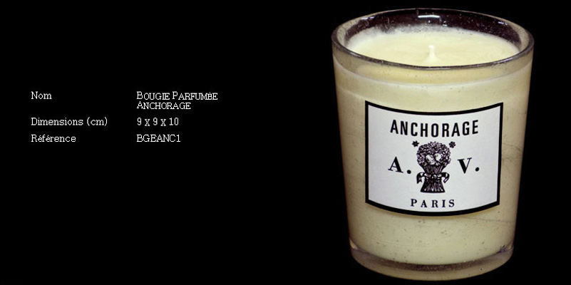 HAND Lyon - design et mobilier contemporain - autres produits - Astier de Villate - bougies parfumes - ref Anchorage - verres souffls de Murano