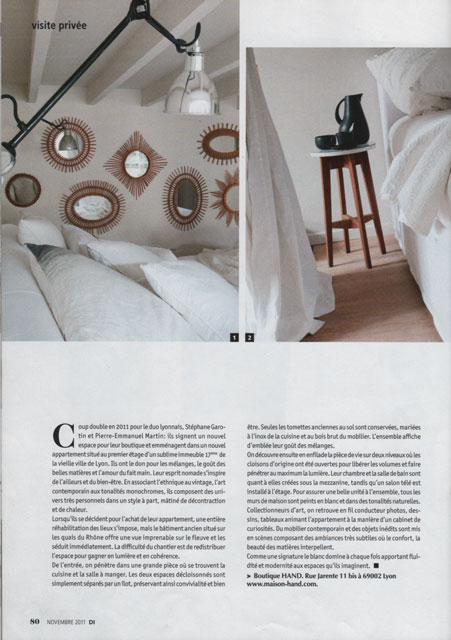 HAND Lyon - la presse parle de HAND - DECO Prives le magazine belge de la dcoration active