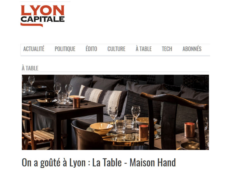 Maison HAND - la TABLE - Lyon Capital