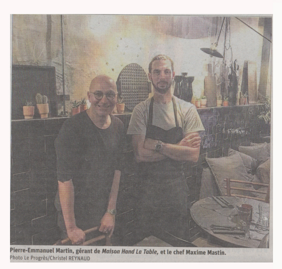Maison Hand La Table - article Le Progres Christel Reynaud
