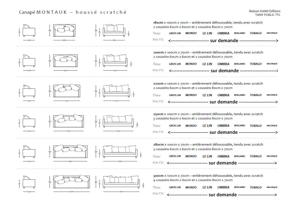 Maison HAND EDITIONS - Canapés - modèle MONTAUK
